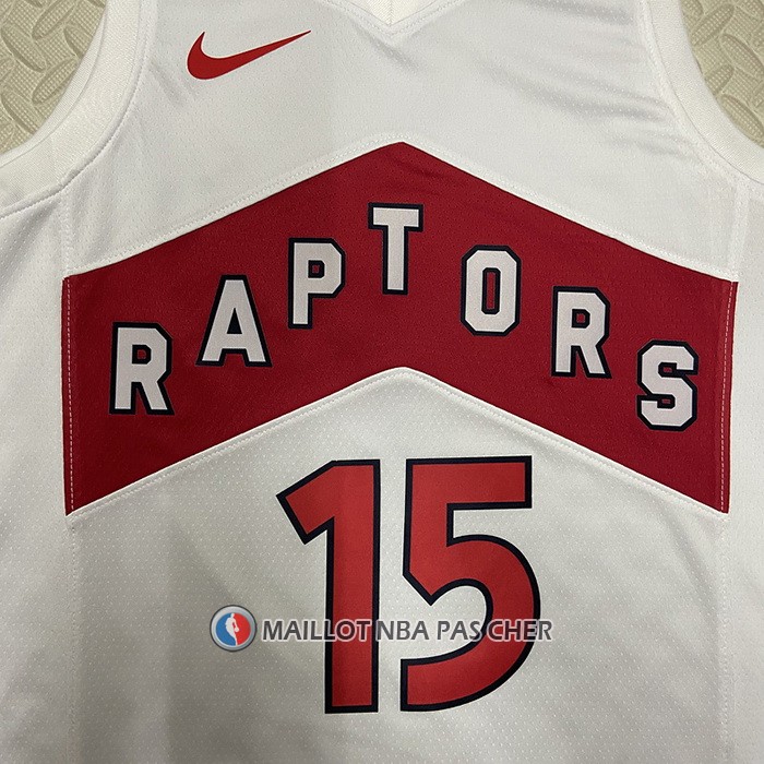 Maillot Tornto Raptors Vince Carter NO 15 Association 2022-23 Blanc